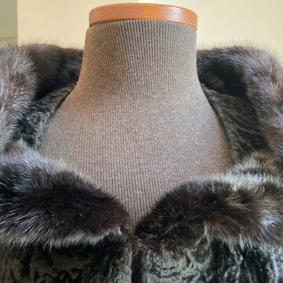 Swakara Lamb & Mink Fur Jacket - Picture 2 of 16